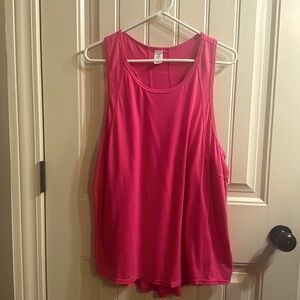 Bright pink workout tank